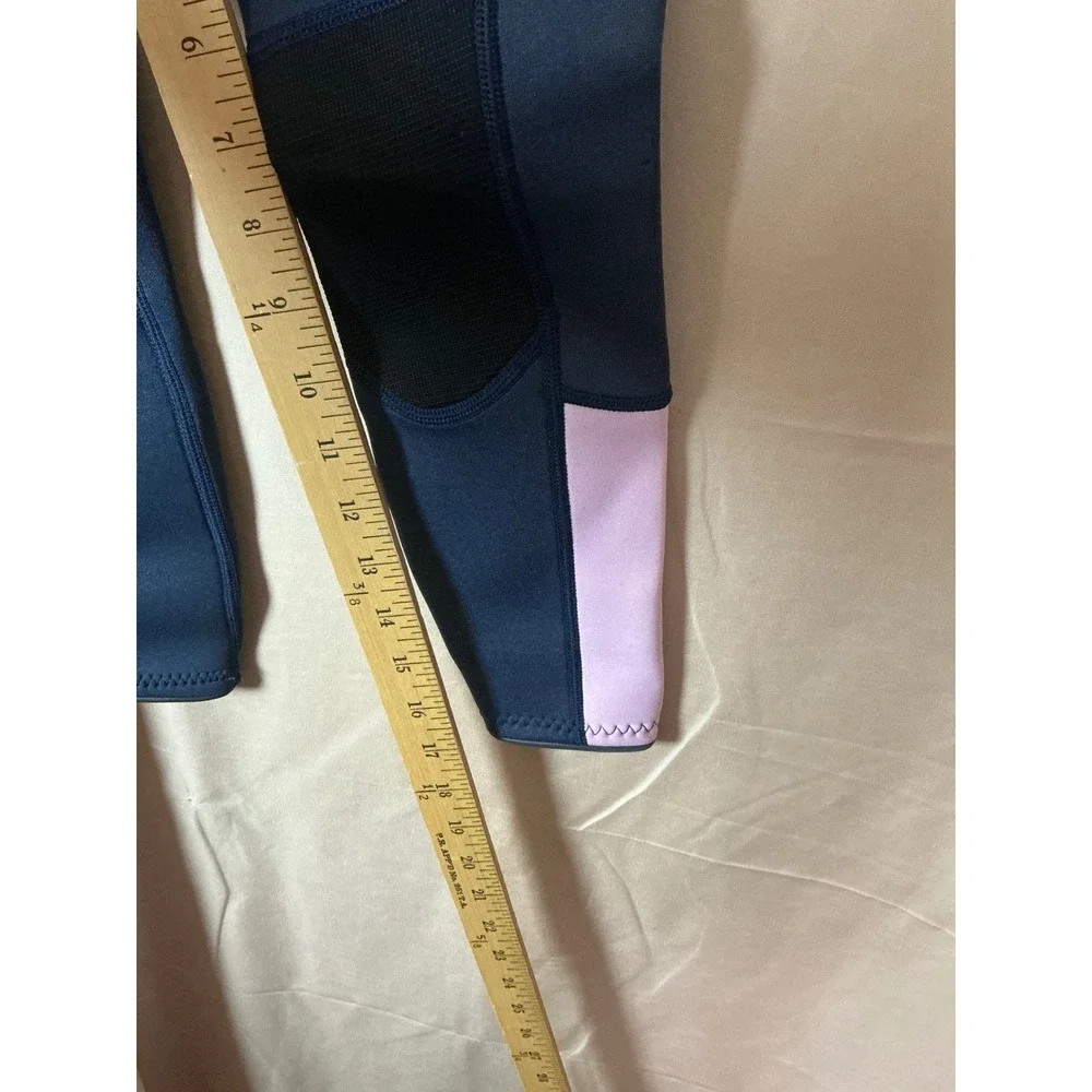 Goldfin Wetsuit Kids Youth Navy Purple Excellent Full Body Neoprene Back Zip